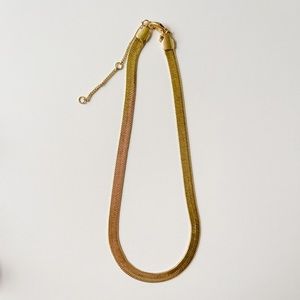 Madewell Chunky Herringbone Chain Necklace Gold